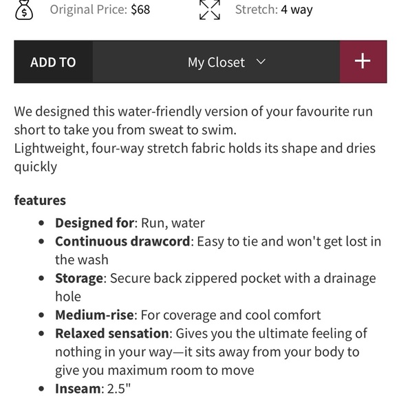 Lululemon Speed Short (H2O) (2.5") in Hero Blue - Picture 3 of 11